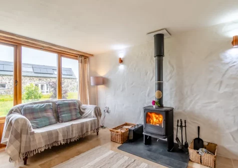 The living room at Workshop Cottage, Trefasser