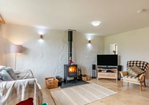 The living room at Workshop Cottage, Trefasser