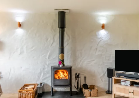 The living room at Workshop Cottage, Trefasser
