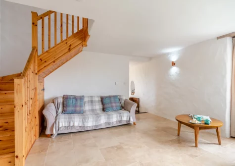 The living room at Workshop Cottage, Trefasser
