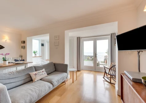 The living area at Wren Cottage, Saundersfoot