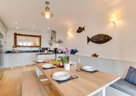 The dining area at Wren Cottage, Saundersfoot