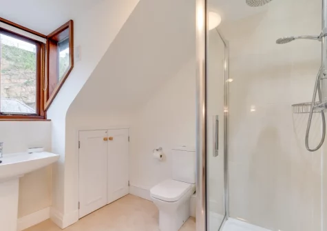 Bedroom #2 en-suite shower room at Wren Cottage, Saundersfoot