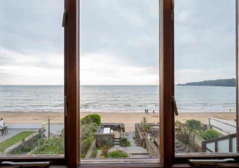 The view from the outdoor sun room at Wren Cottage, Saundersfoot