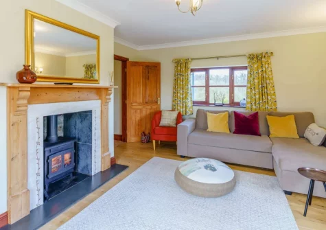 The living room at Y Beudy, Clynderwen