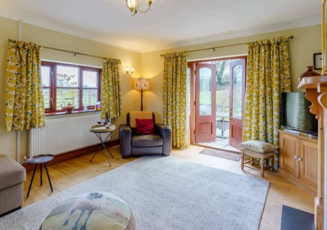 The living room at Y Beudy, Clynderwen