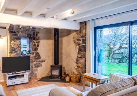 The living area at Y Bwthyn Bach, Saundersfoot