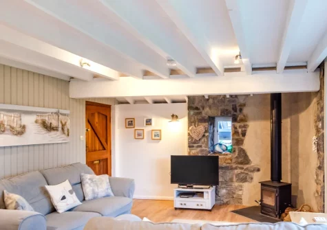The living area at Y Bwthyn Bach, Saundersfoot