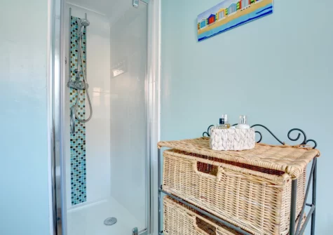 The shower room at Y Bwthyn Bach, Saundersfoot
