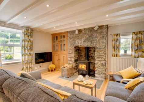 The living room at Y Felin, Llanymawddwy