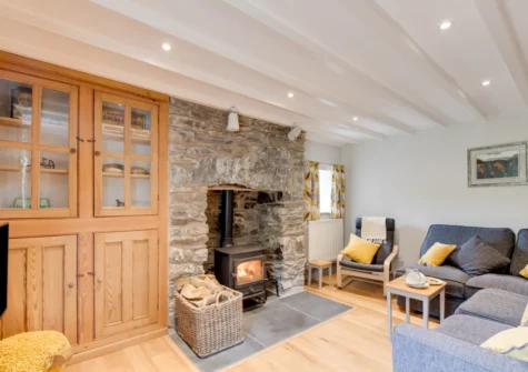 The living room at Y Felin, Llanymawddwy