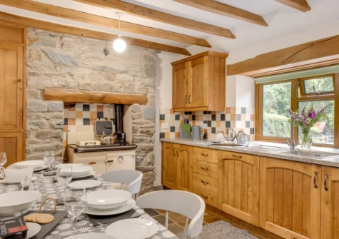 The kitchen & dining area at Y Felin, Llanymawddwy