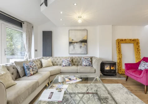 The living room at Y Llanw, Milford Haven