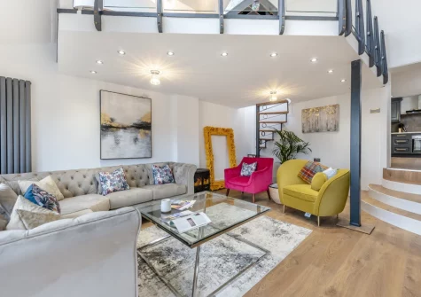 The living room at Y Llanw, Milford Haven