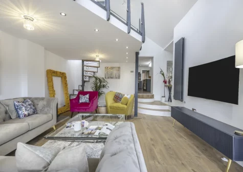 The living room at Y Llanw, Milford Haven