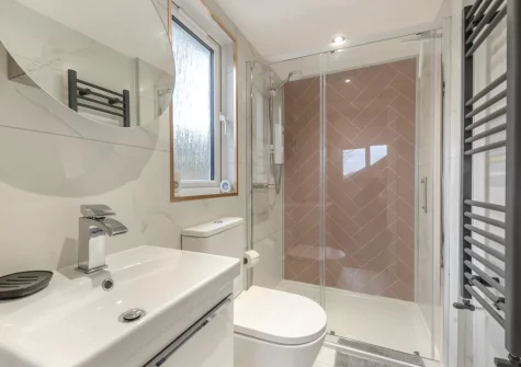 Bedroom #1 en-suite shower room at Y Llanw, Milford Haven