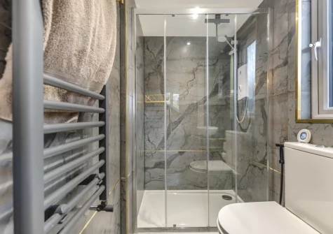 Bedroom #2 en-suite shower room at Y Llanw, Milford Haven