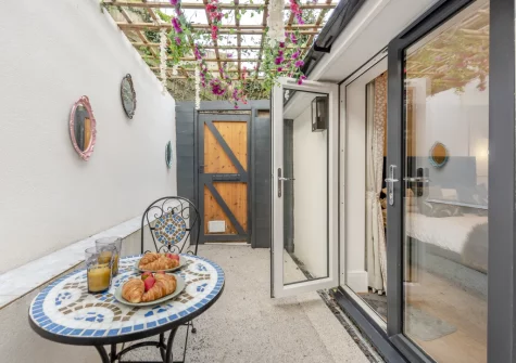 Bedroom #3 small courtyard & outdoor sitting area