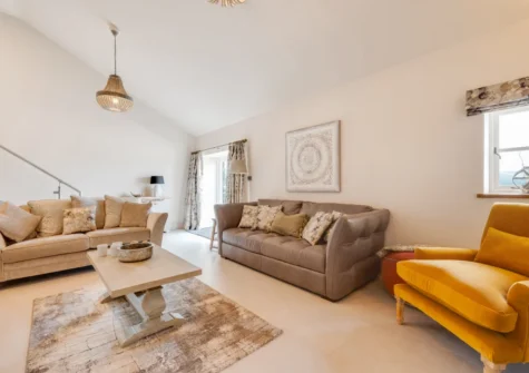 The living room at Ynys Cadno, Trawsfynydd