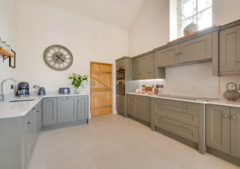The kitchen at Ynys Cadno, Trawsfynydd