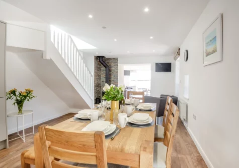 The dining area at Yr Hen Barlwr, Talwrn