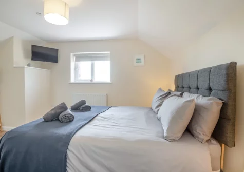 Bedroom #1 at Yr Hen Barlwr, Talwrn