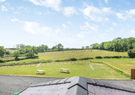 The view from bedroom #1 at Yr Hen Barlwr, Talwrn